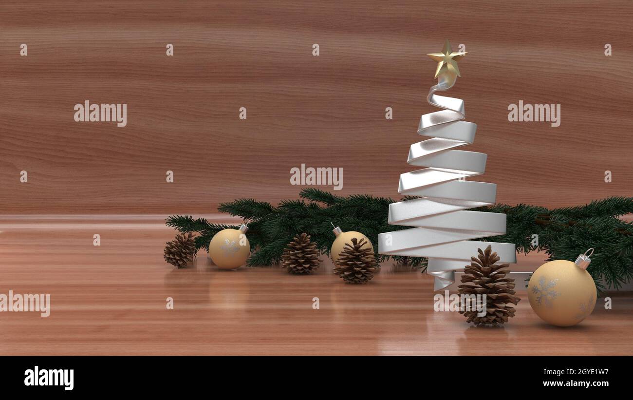 3d render of Christmas background with abstract tree Stock Photo - Alamy