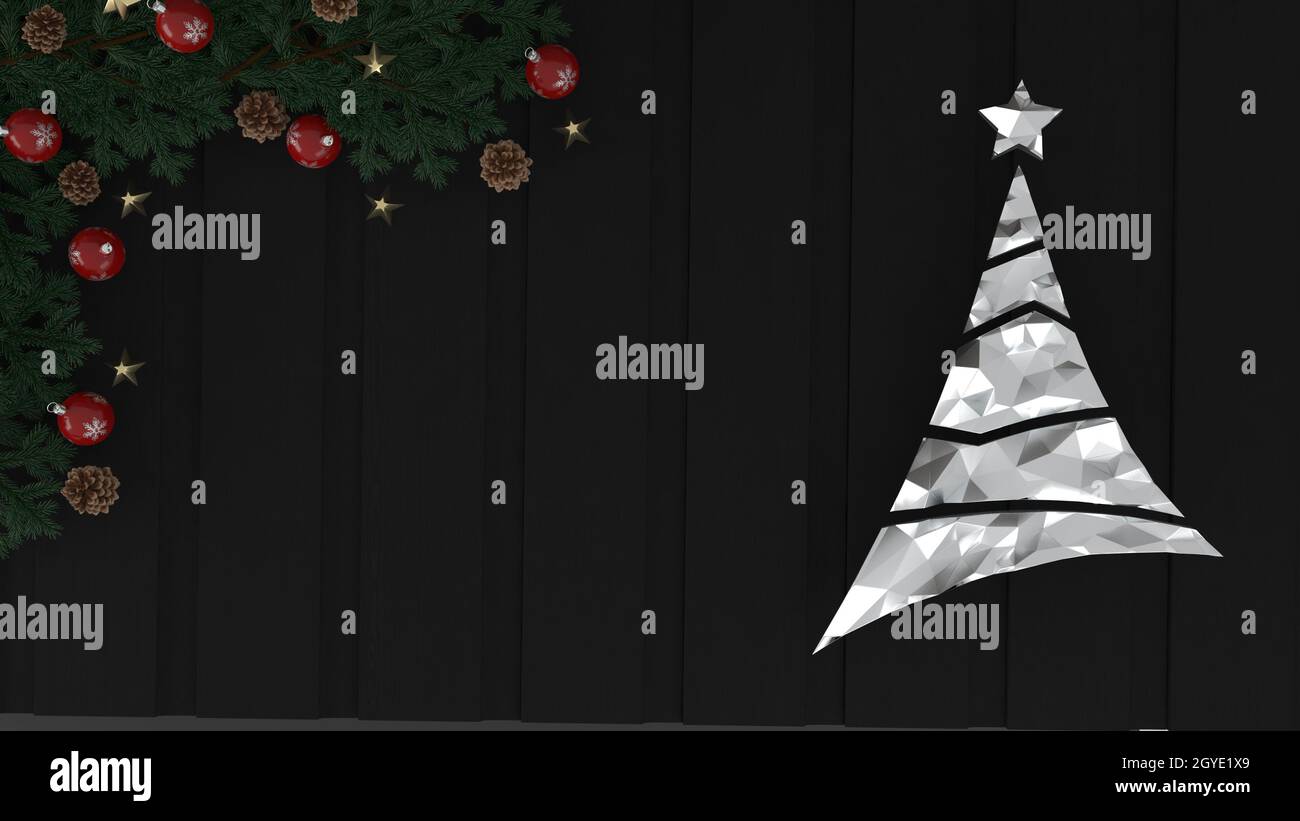 3d render of Christmas background with abstract tree Stock Photo - Alamy