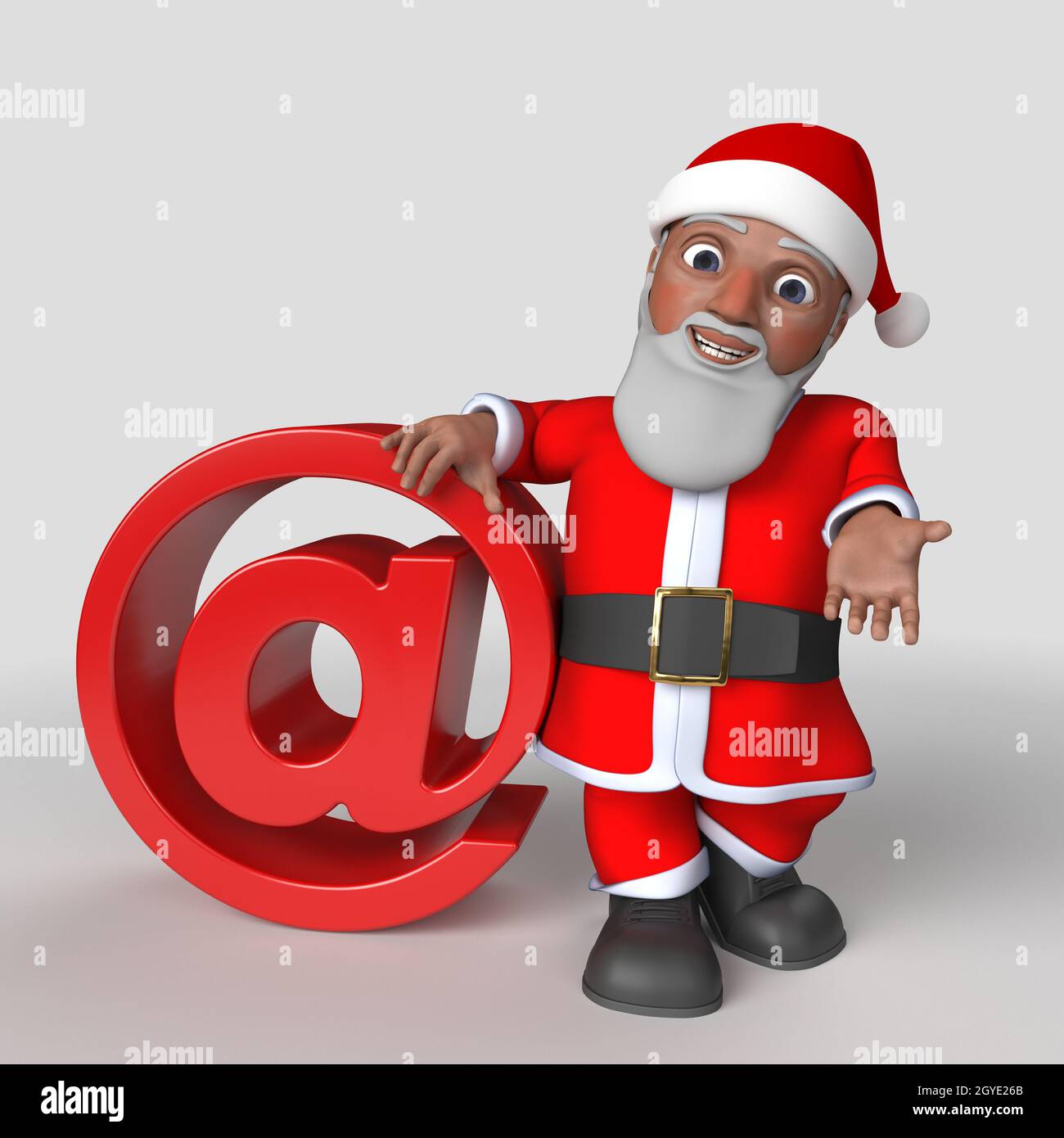 3D Render of Cartoon Santa Claus Character Stock Photo - Alamy