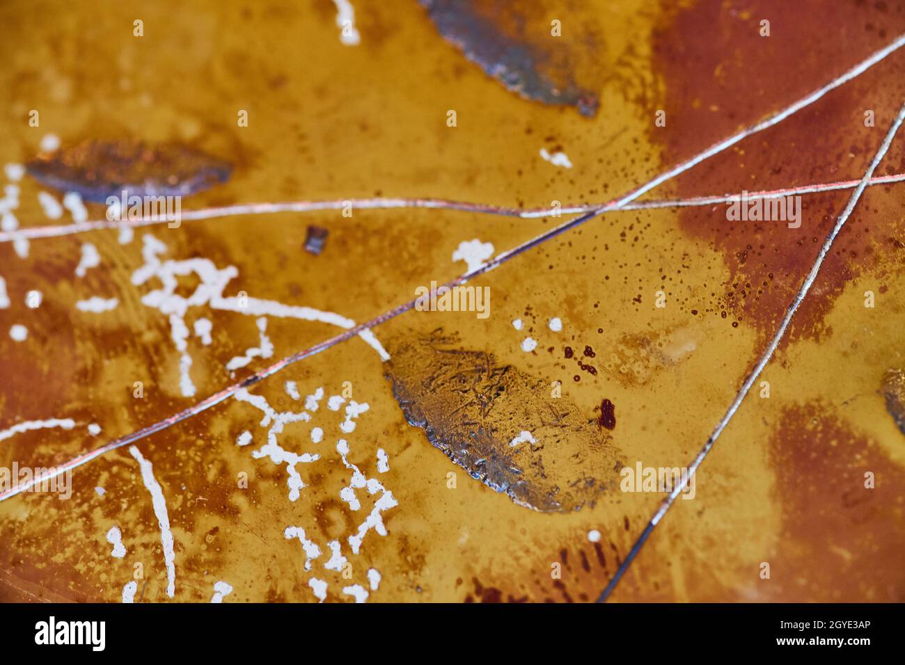 Texture of burned hard drive disc with scratches Stock Photo Alamy