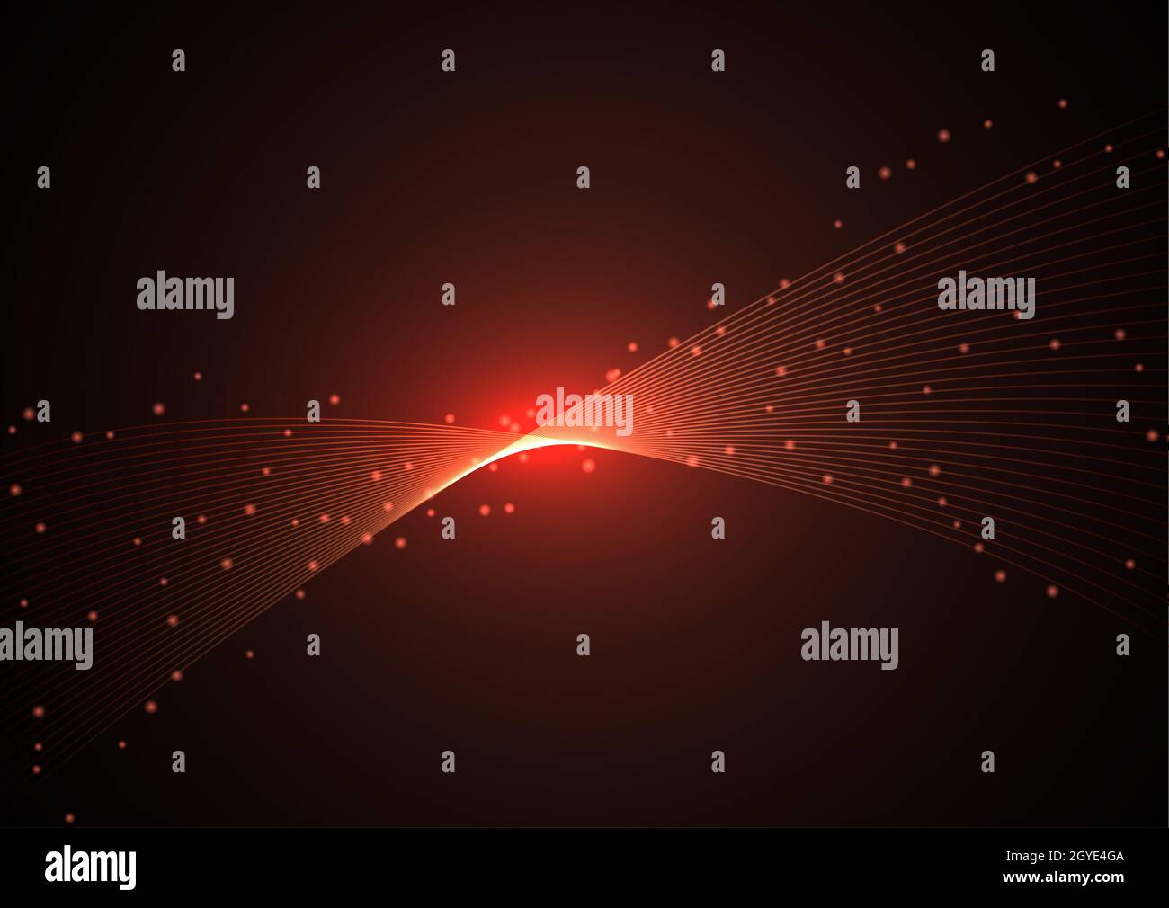abstract background with glowing lines and sparkling dots Stock Photo ...