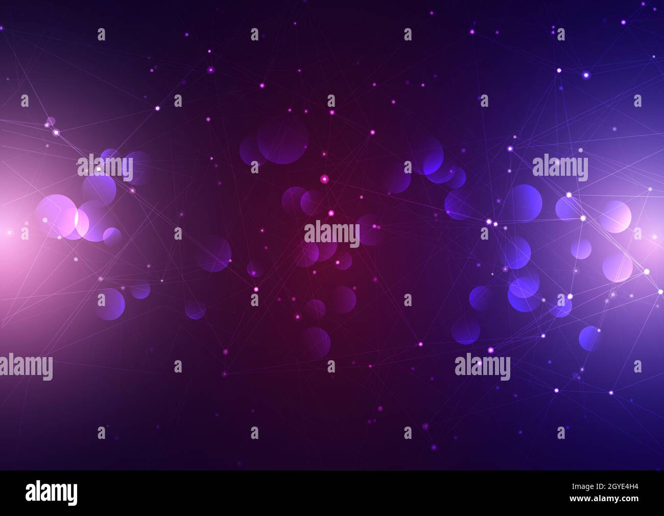 Abstract background with connecting lines and dots Stock Photo - Alamy