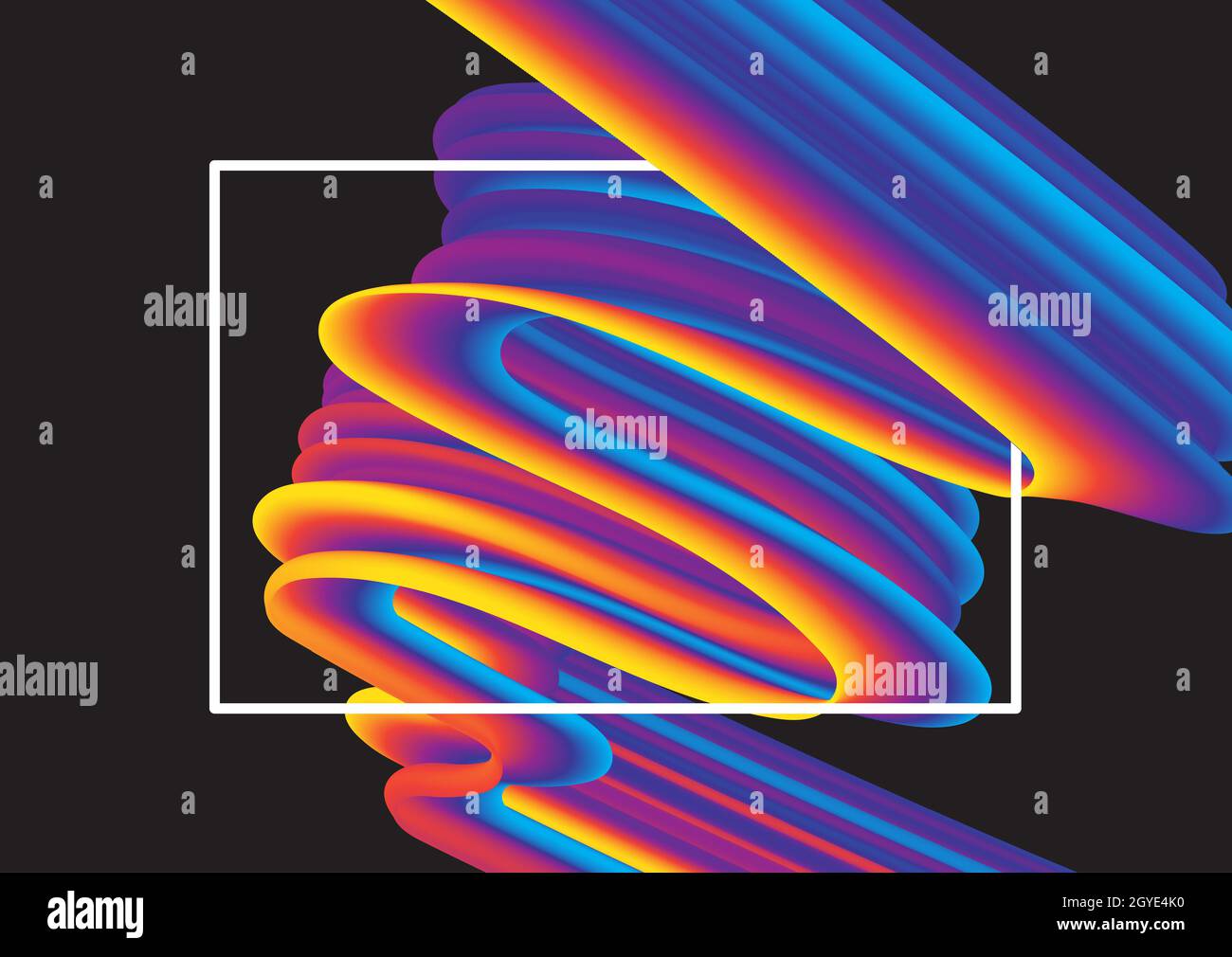 Abstract background with a rainbow swirl design Stock Photo - Alamy