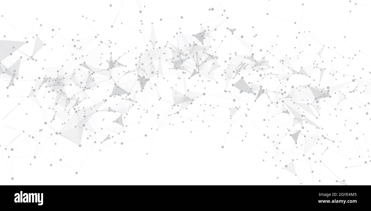 Abstract banner with low poly design, connecting lines and dots Stock ...