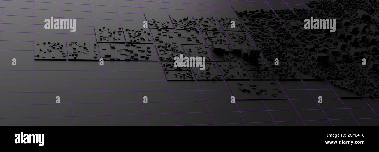3D Render of an Abstract city background Stock Photo - Alamy