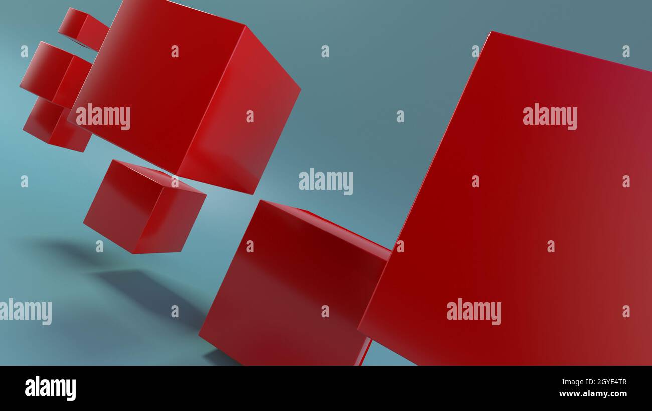 Render of 3D Geometric Abstract Background Stock Photo - Alamy