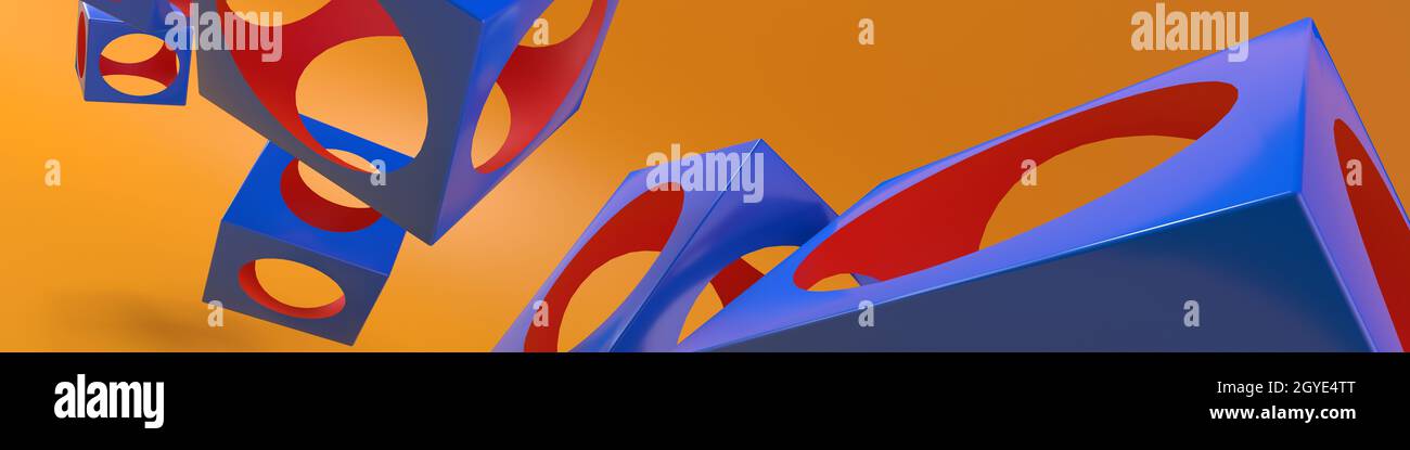 Render of 3D Geometric Abstract Background Stock Photo - Alamy