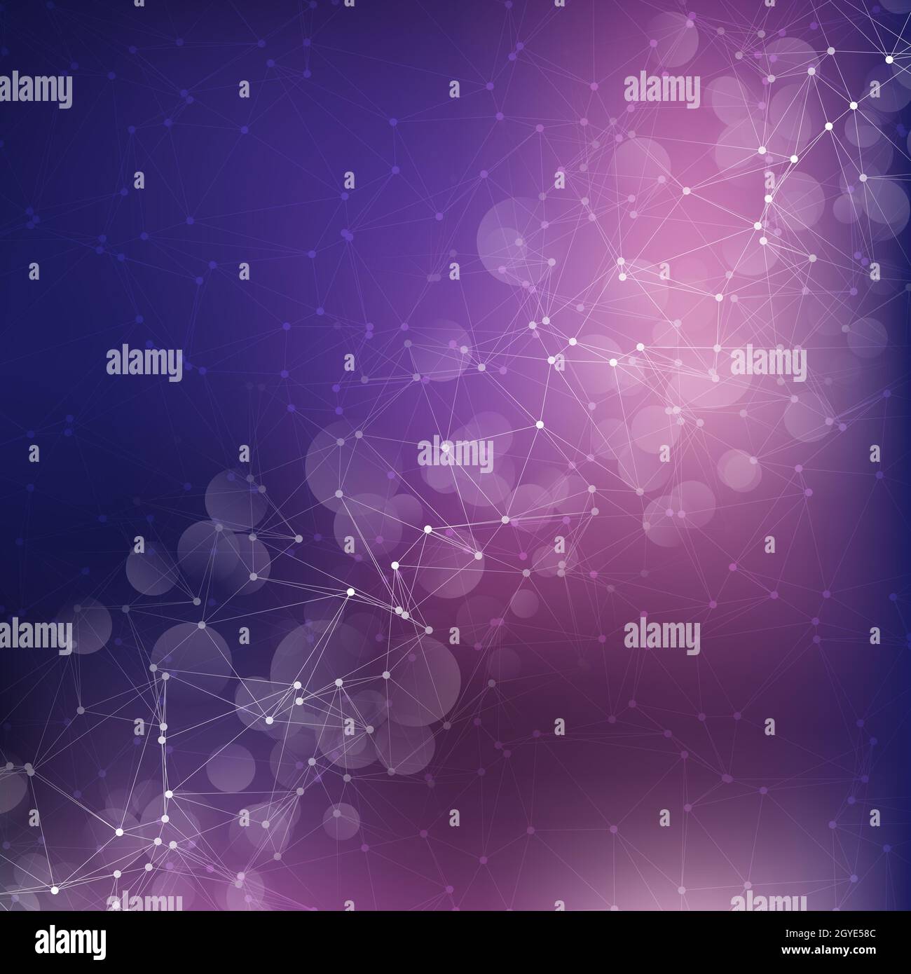 Abstract background with a low poly design and connecting lines and ...