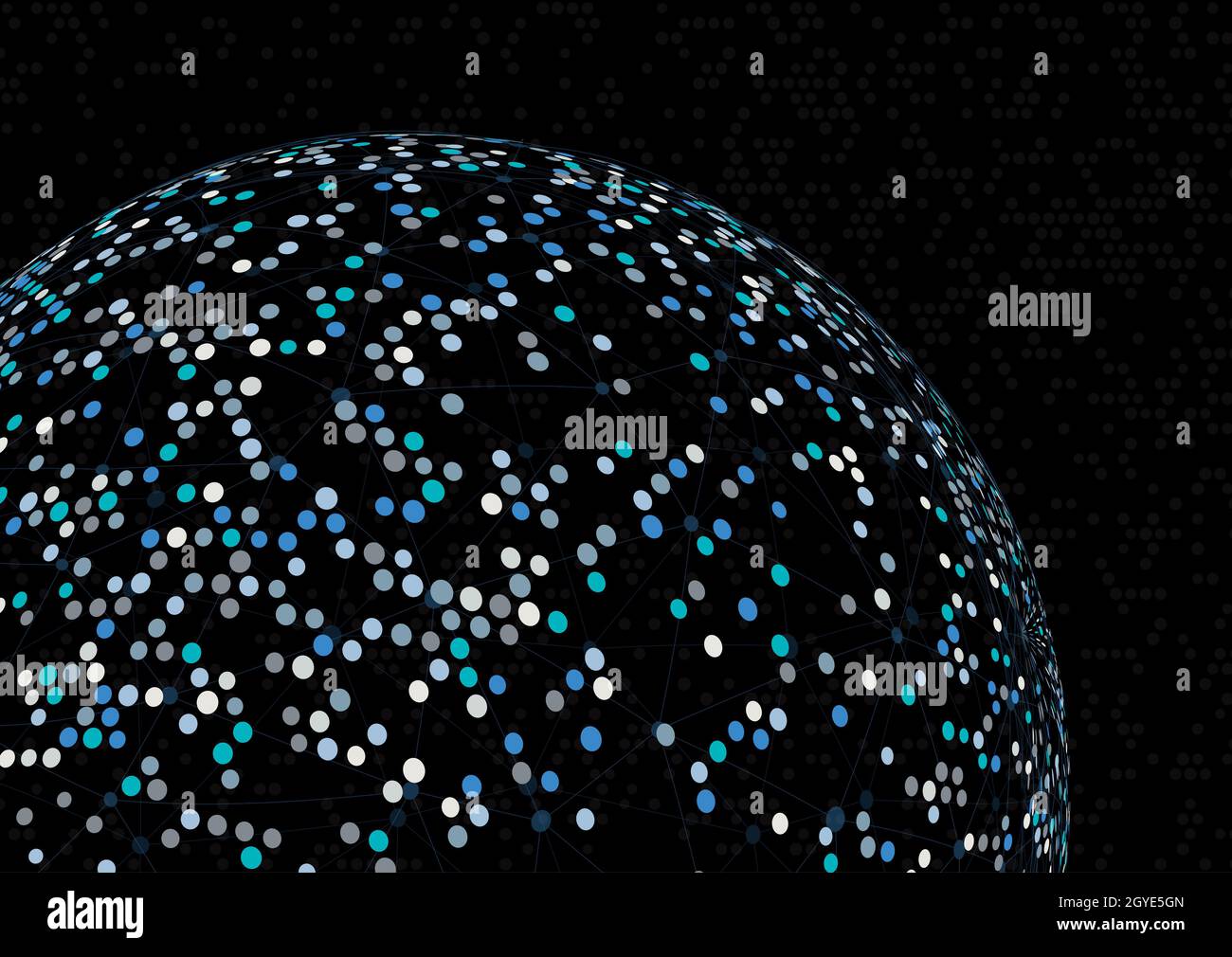 abstract sphere background with connecting lines and dots Stock Photo ...
