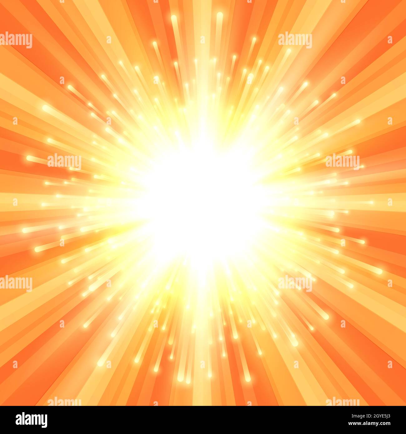 Abstract background with an orange and yellow starburst design Stock ...