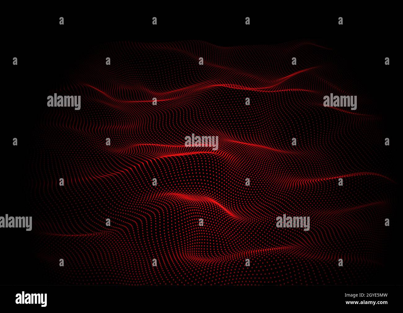 Abstract techno background with flowing particles design Stock Photo ...