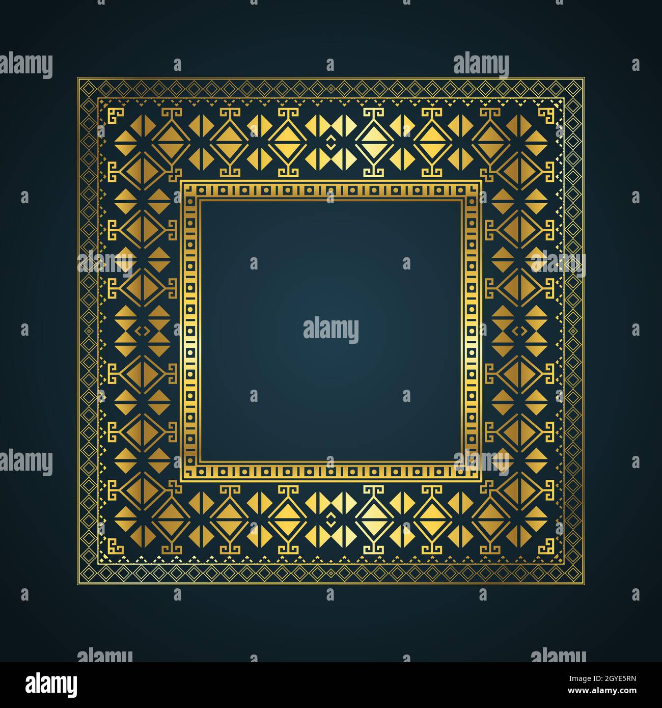 Decorative background with an aztec style border Stock Photo - Alamy
