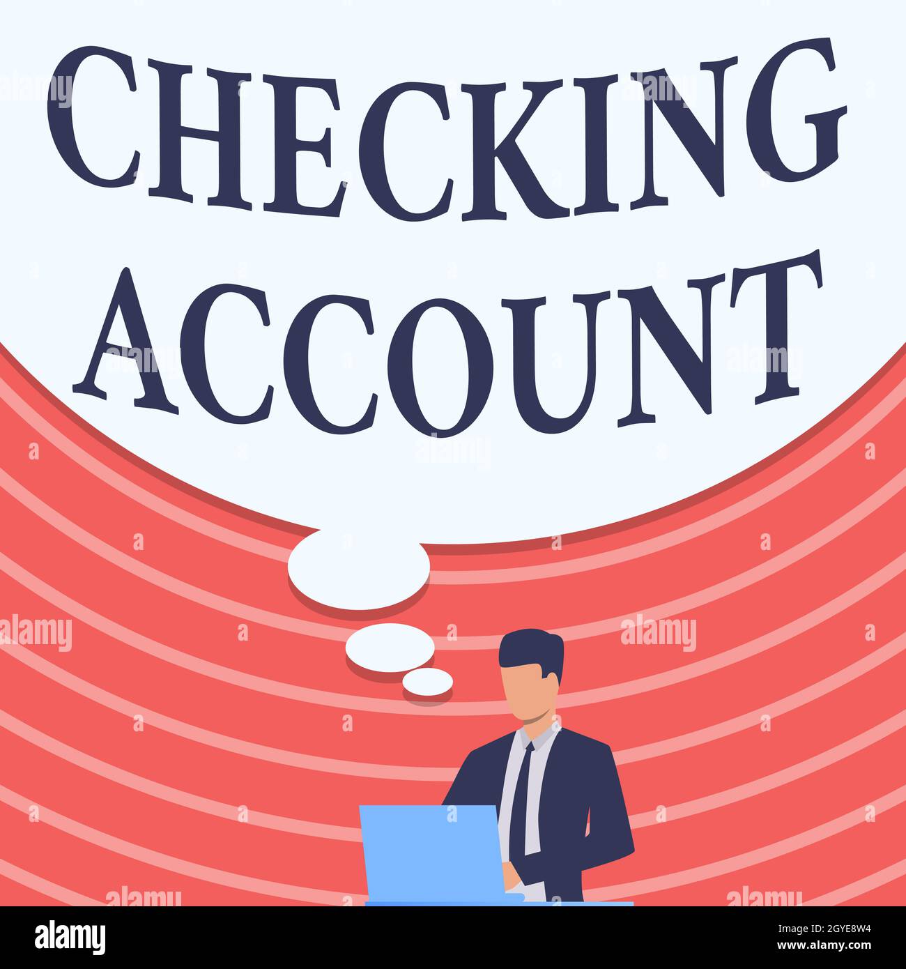 Text caption presenting Checking Account, Business showcase bank