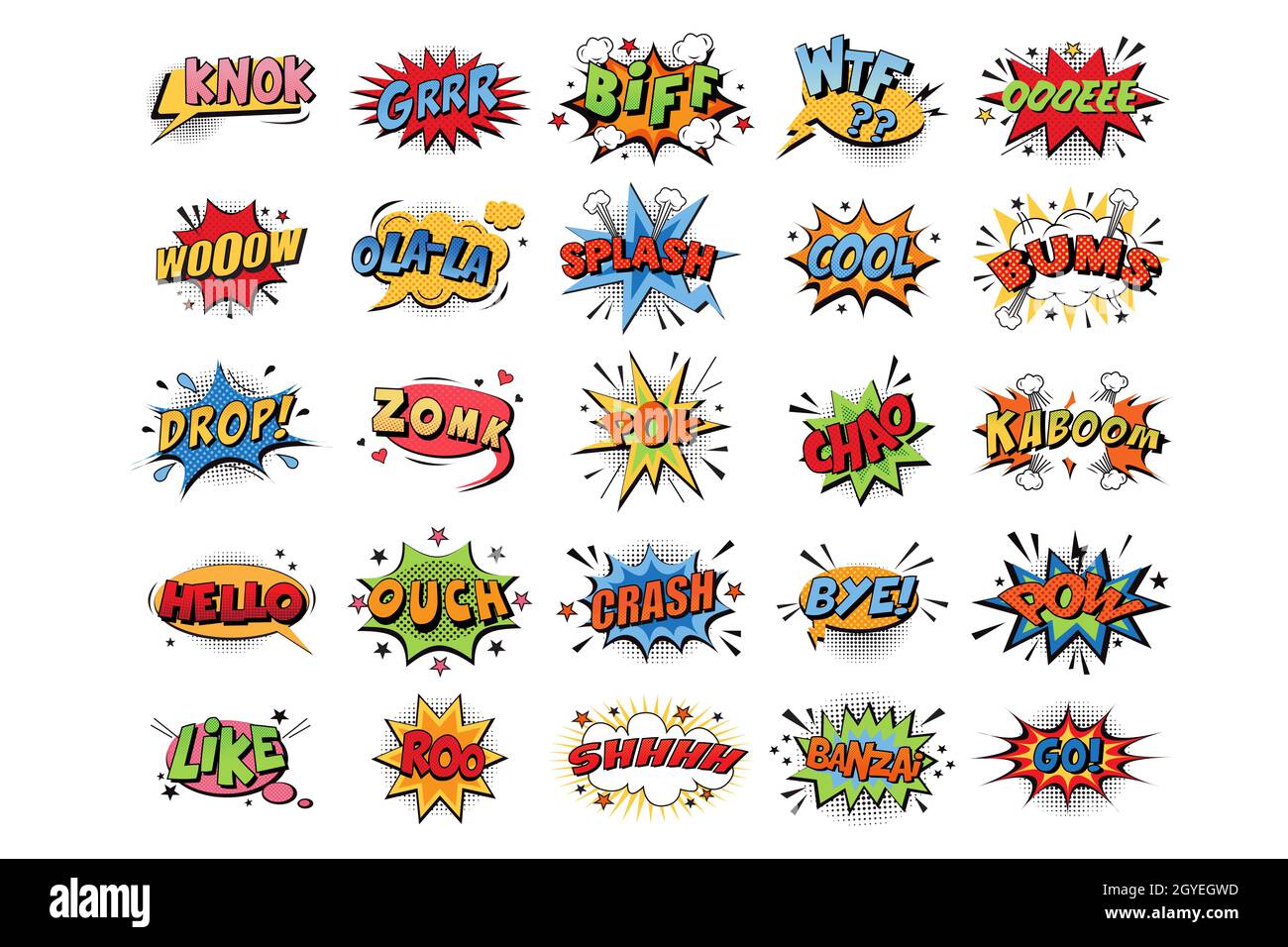 Smash comic book bubble text hi-res stock photography and images - Alamy