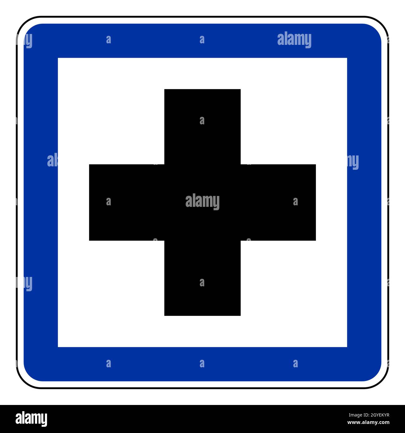 First aid and road sign Stock Photo Alamy