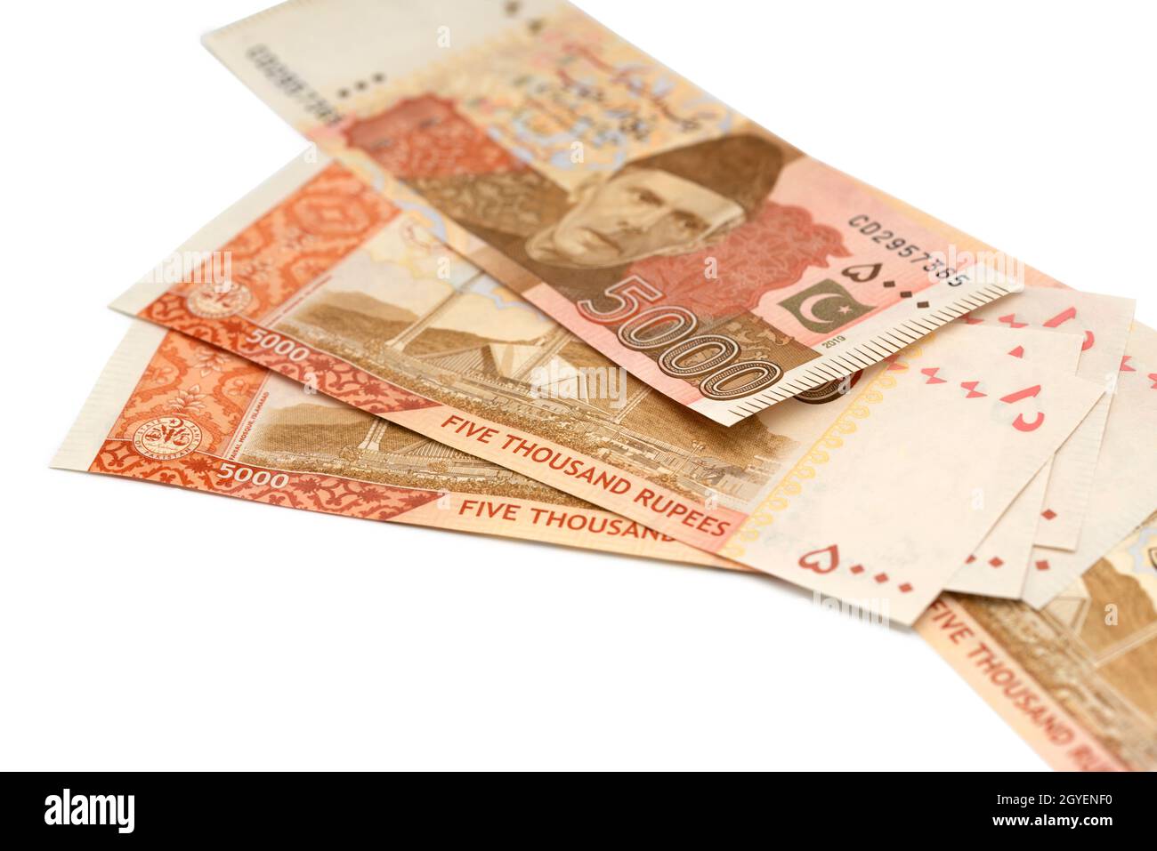 Pakistani Rupees, Pakistani currency notes, 5000 Rupees Stock Photo Alamy
