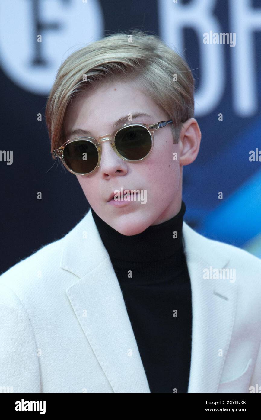 London, UK. Oct 7th 2021: Jack Nielen attending the Spencer Premiere as part of the 65th BFI London Film Festival at the Royal Festival Hall in London, England on October 07, 2021. Photo by Aurore Marechal/ABACAPRESS.COM Credit: Abaca Press/Alamy Live News Stock Photo