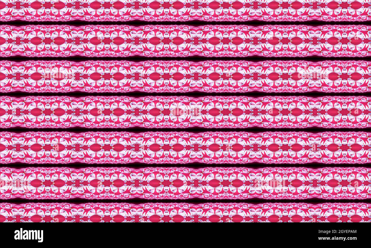 Ethnic pink seamless pattern. Boho abstract textile print. Romantic ...
