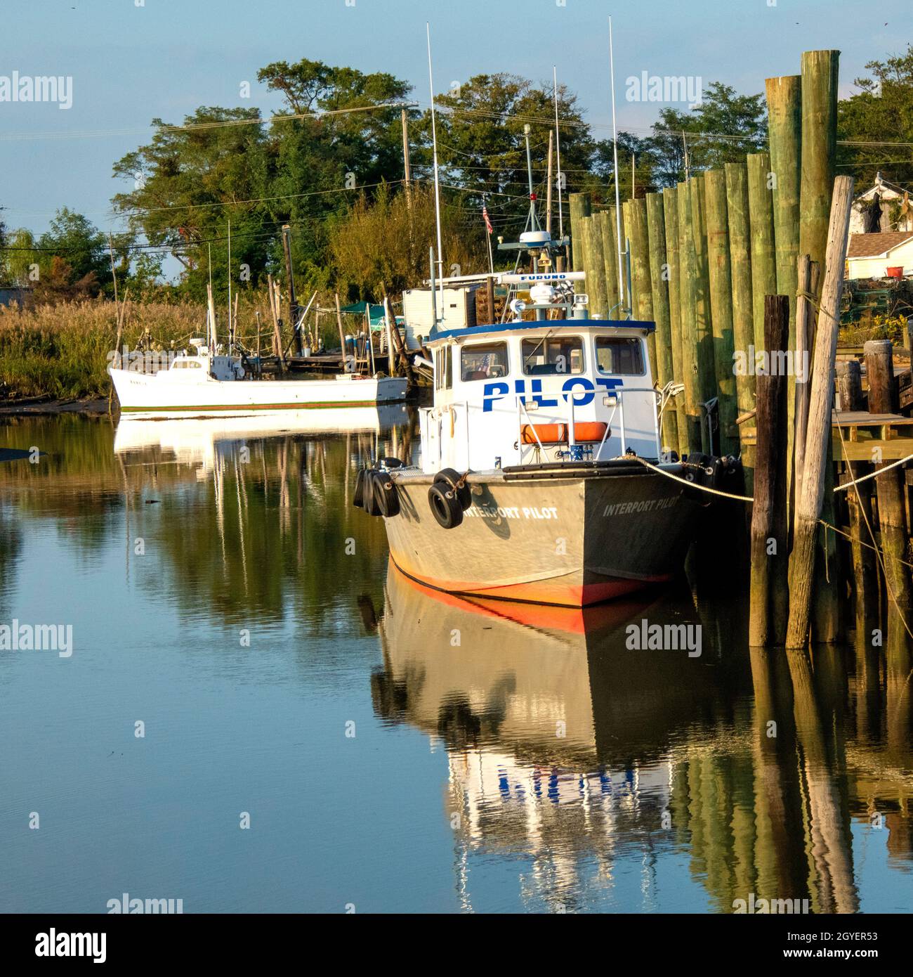 Belford, NJ Marina Fall 2001 Stock Photo Alamy