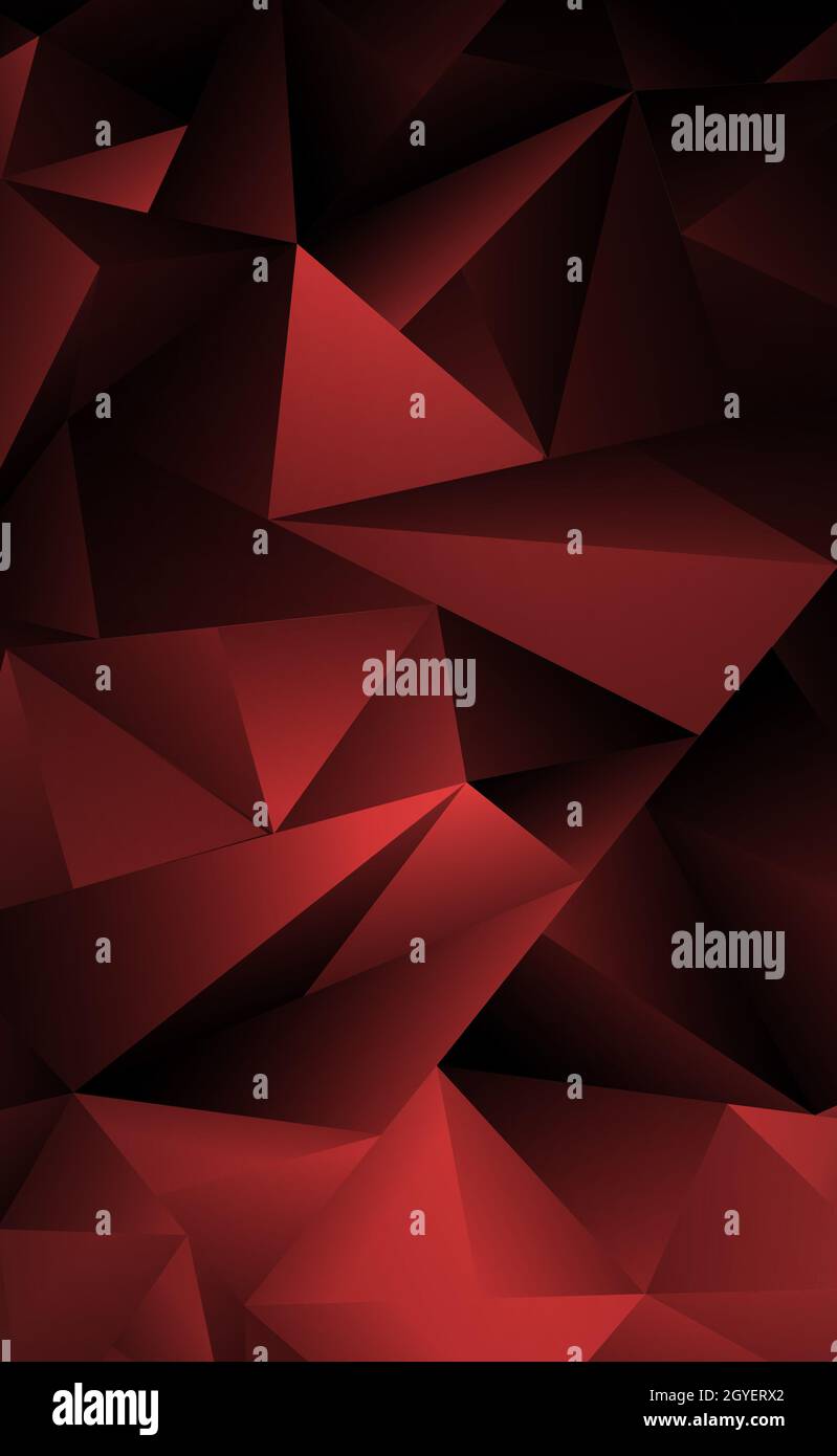 Abstract black and red gradient triangles of different sizes - Vector ...