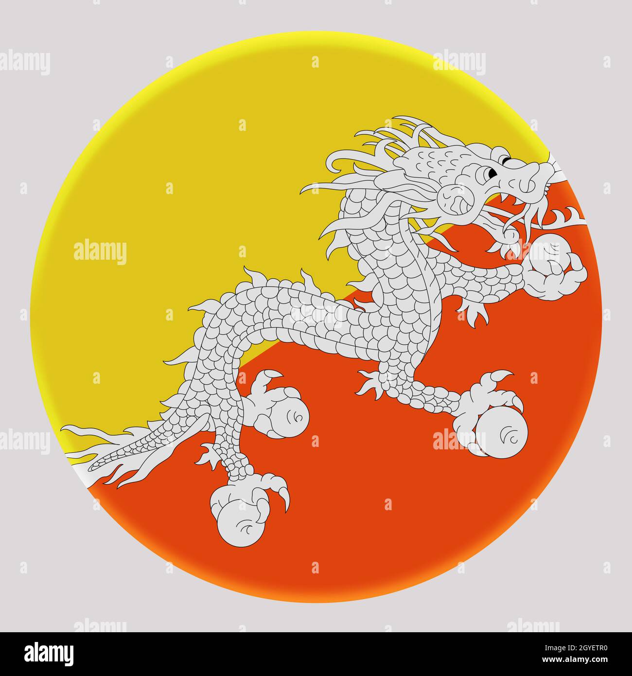 Bhutan circle flag hi-res stock photography and images - Alamy