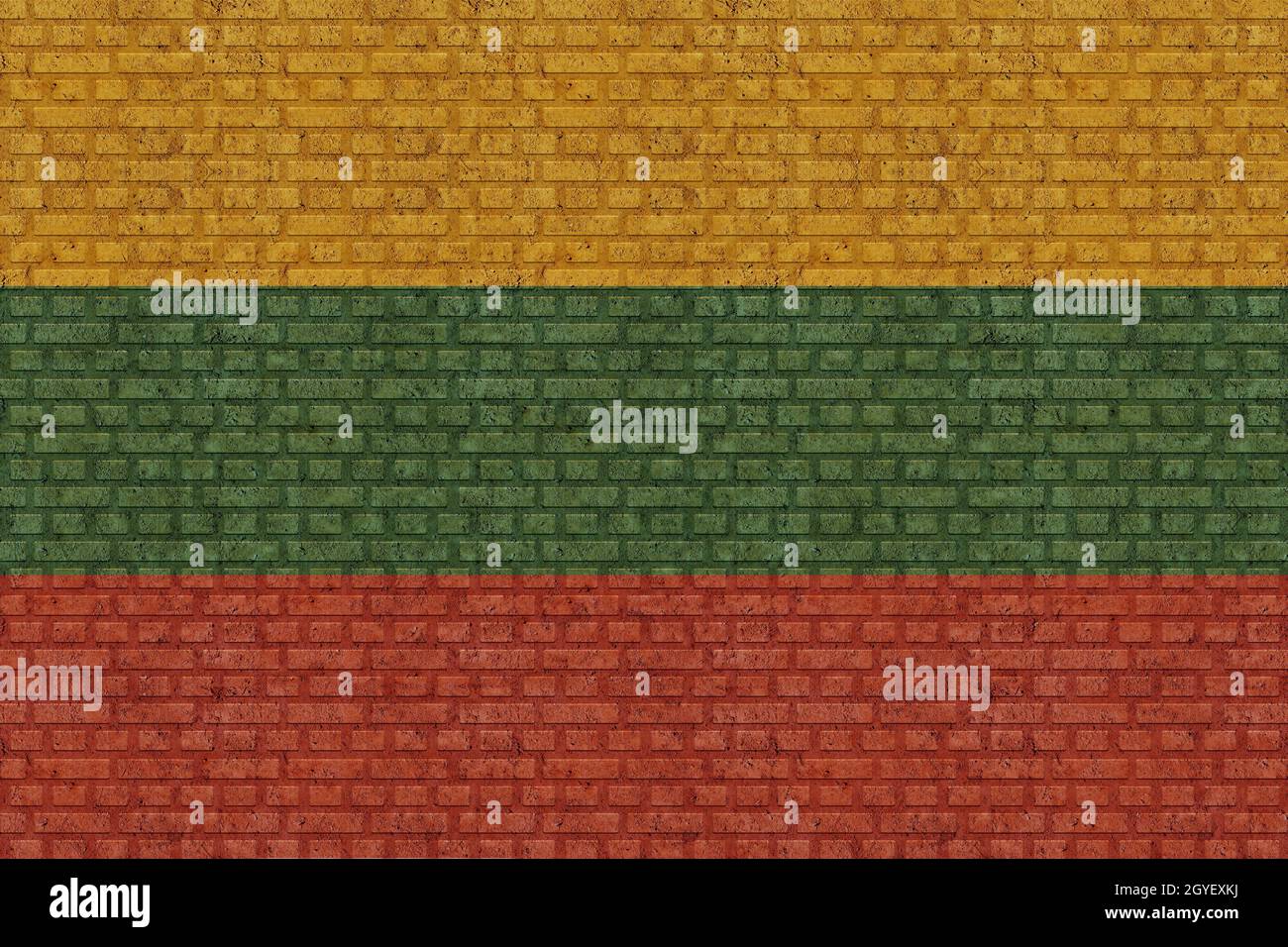 3D Flag of Lithuania on a old brick wall background Stock Photo - Alamy