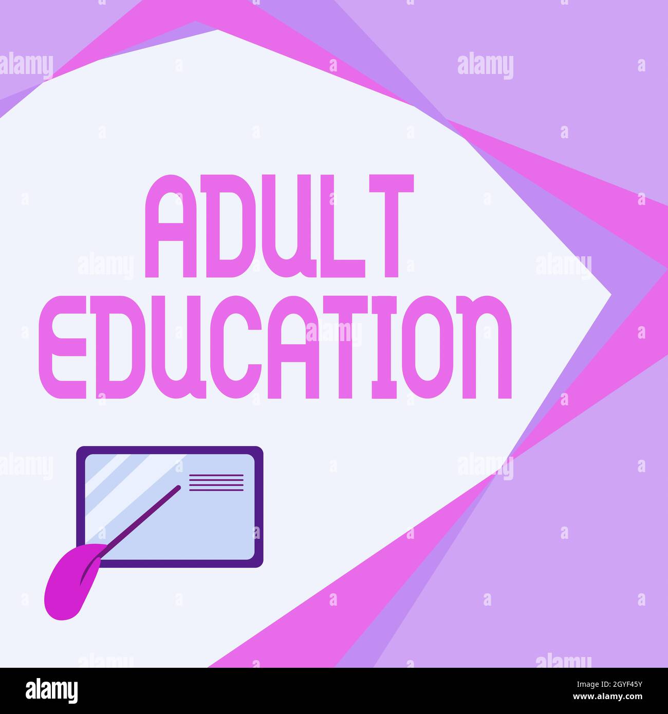 Hand writing sign Adult Education, Business approach educational ...