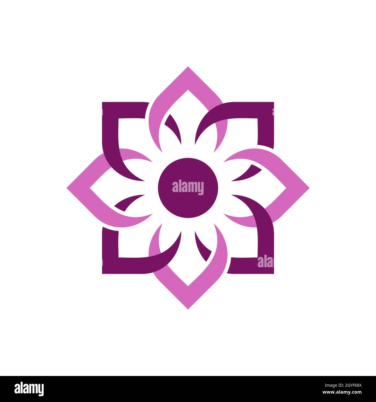 Abstract Ornamental Flower Logo Template Illustration Design. Vector ...