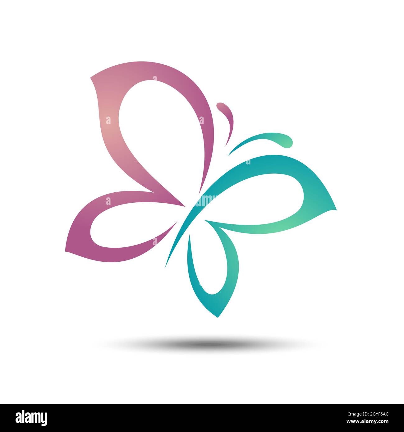 Colorful Wings Butterfly Logo Template design Stock Photo