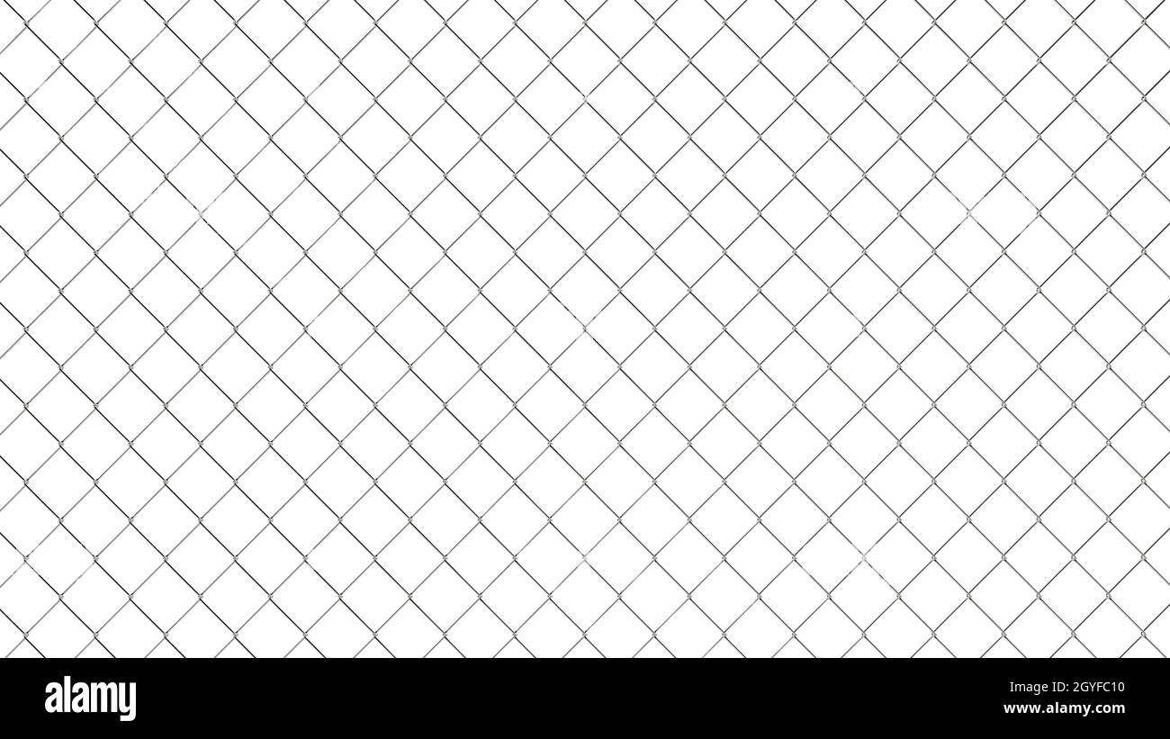 Chain link fence pattern. Industrial style wallpaper. Realistic geometric texture. Graphic design element for corporate identity, web sites, catalog. Stock Photo