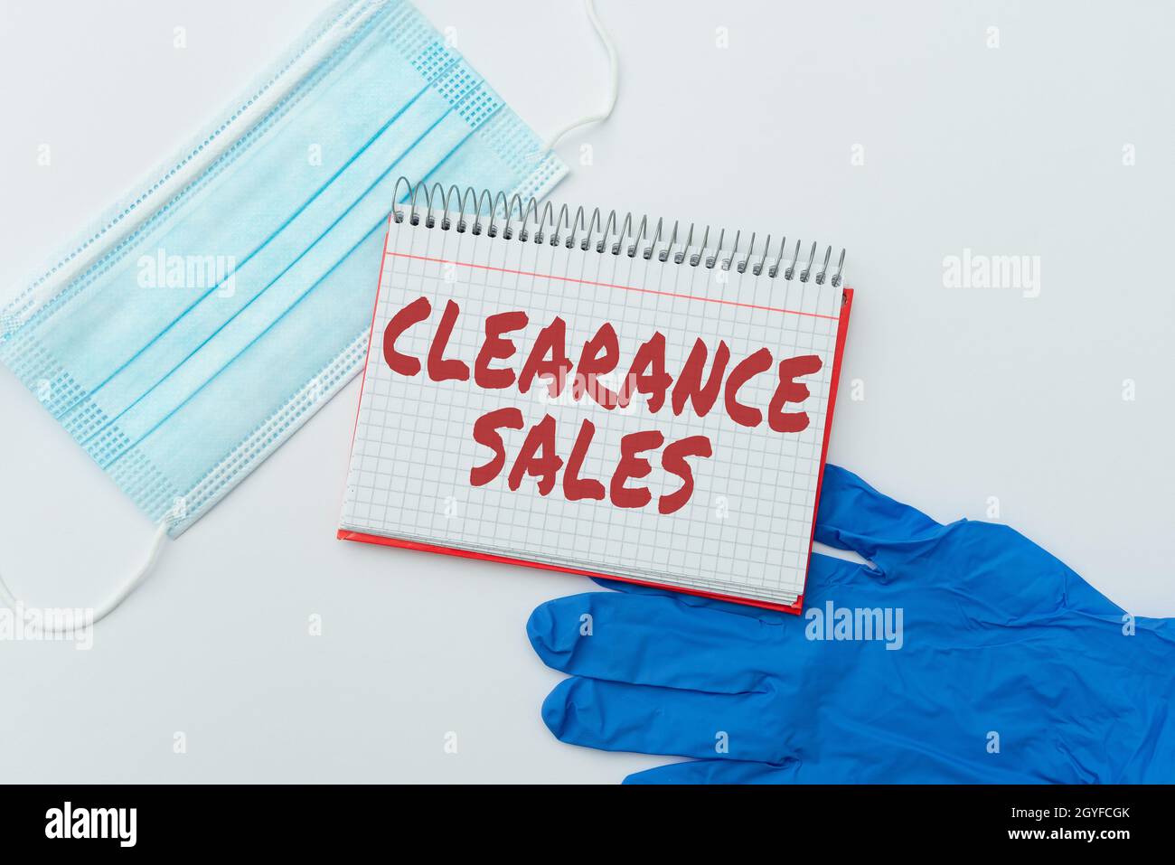 Hand writing sign Clearance Sales, Concept meaning goods at reduced