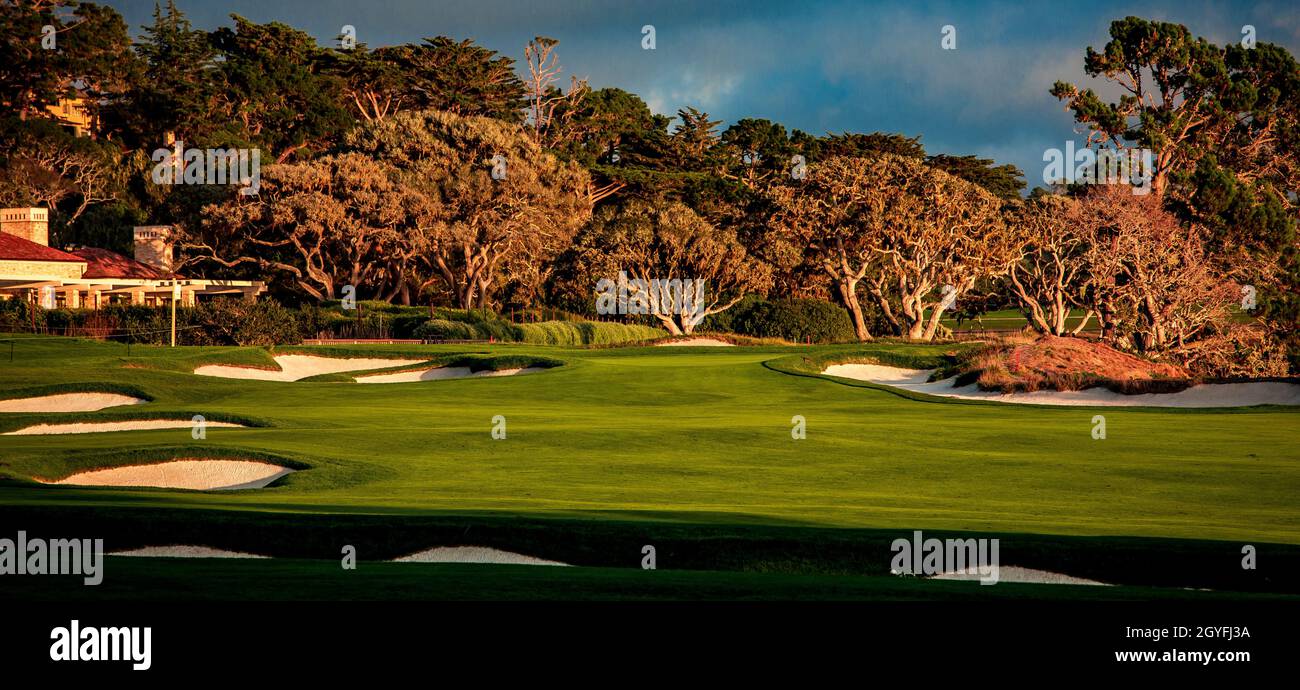 Pebble Beach golf course, Monterey, California, usa Stock Photo