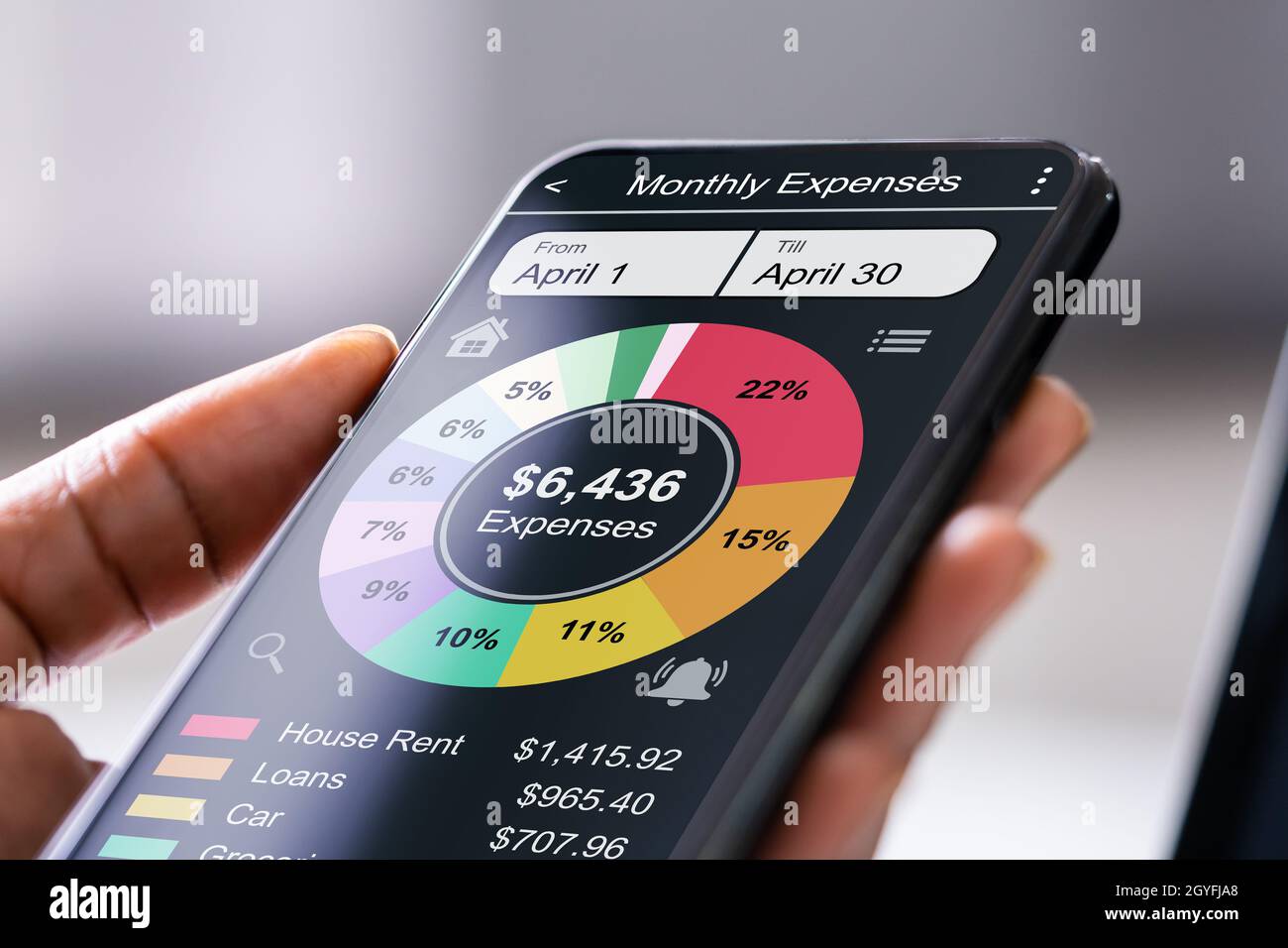 Money Tracker App. Budget And Expense Planning Stock Photo Alamy