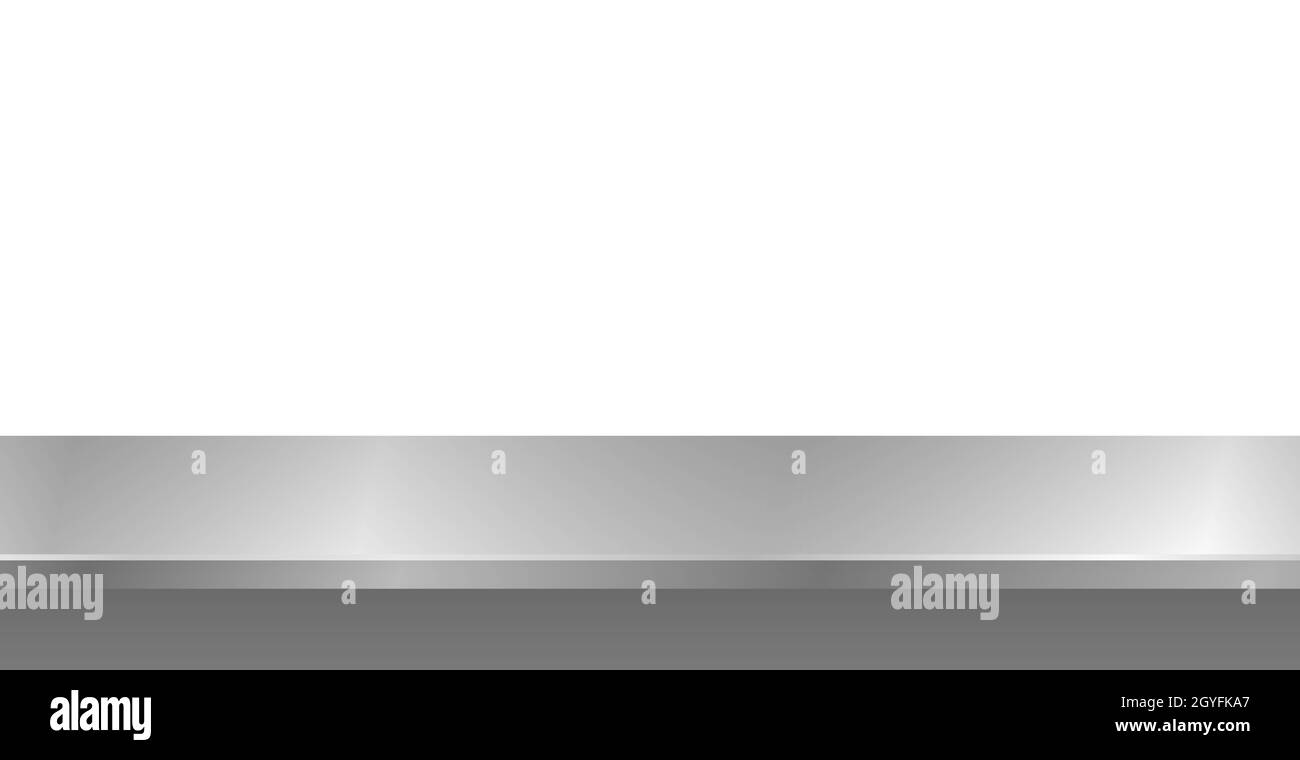 Metal kitchen countertop, iron texture, large table on a white ...