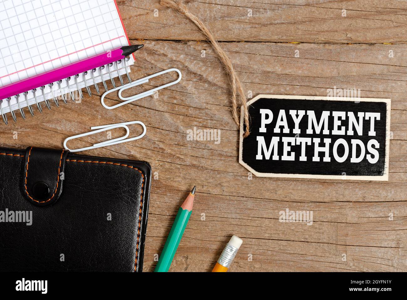 Conceptual display Payment Methods, Word Written on trade of value from one  party to another for the merchandise Collection of Blank Empty Sticker Tag  Stock Photo - Alamy