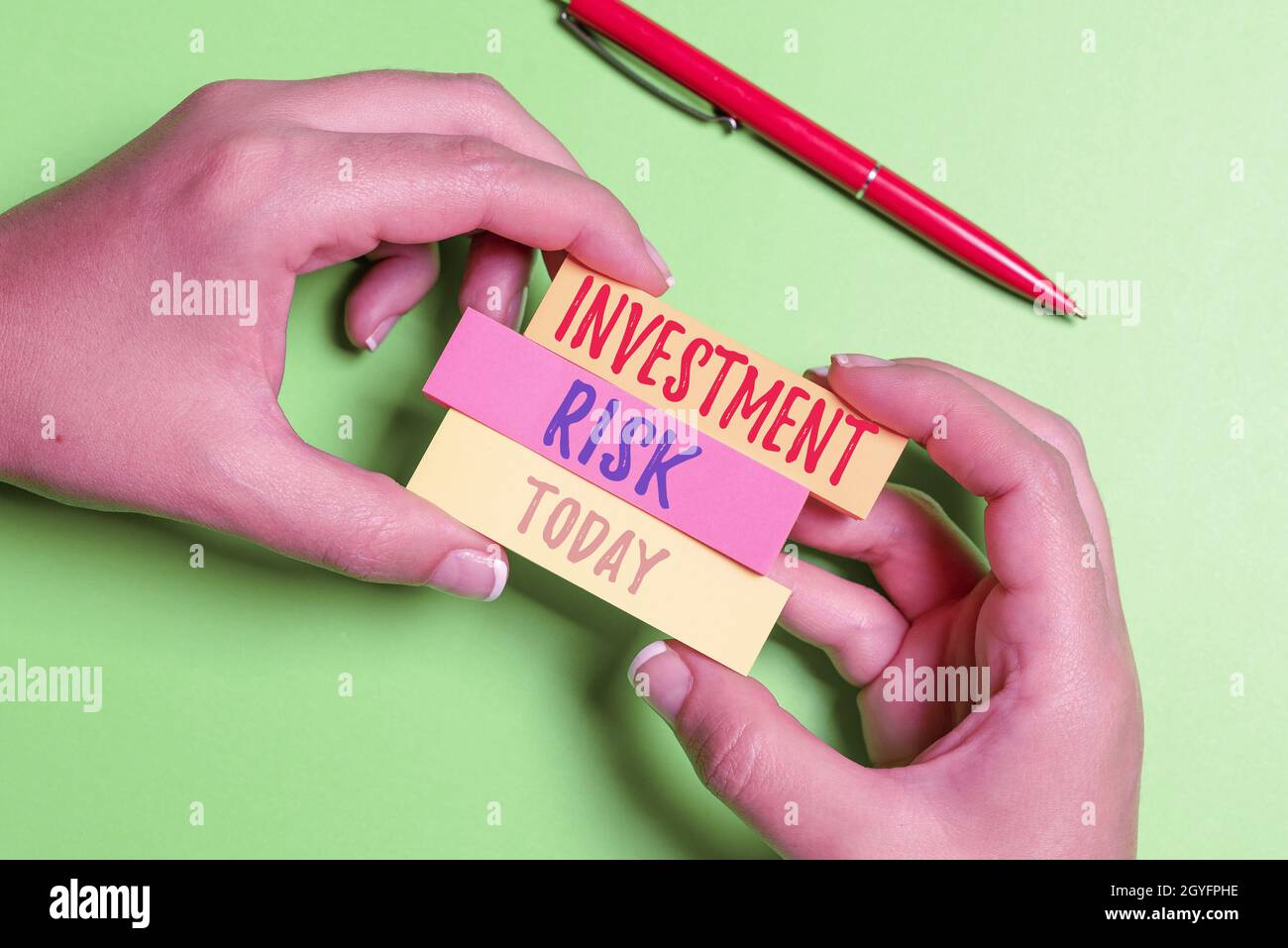 Conceptual caption Investment Risk, Word Written on potential financial ...