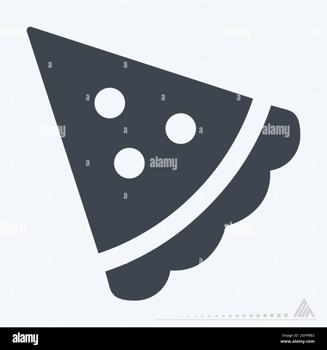 Icon Pizza - Glyph Style - Simple illustration, Editable stroke, Design template vector, Good for prints, posters, advertisements, announcements, info Stock Vector