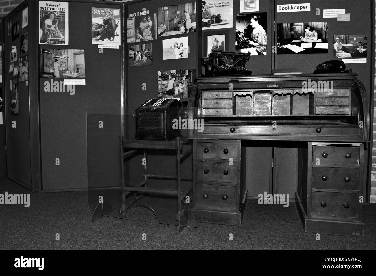 The home office in days gone bye. Stock Photo