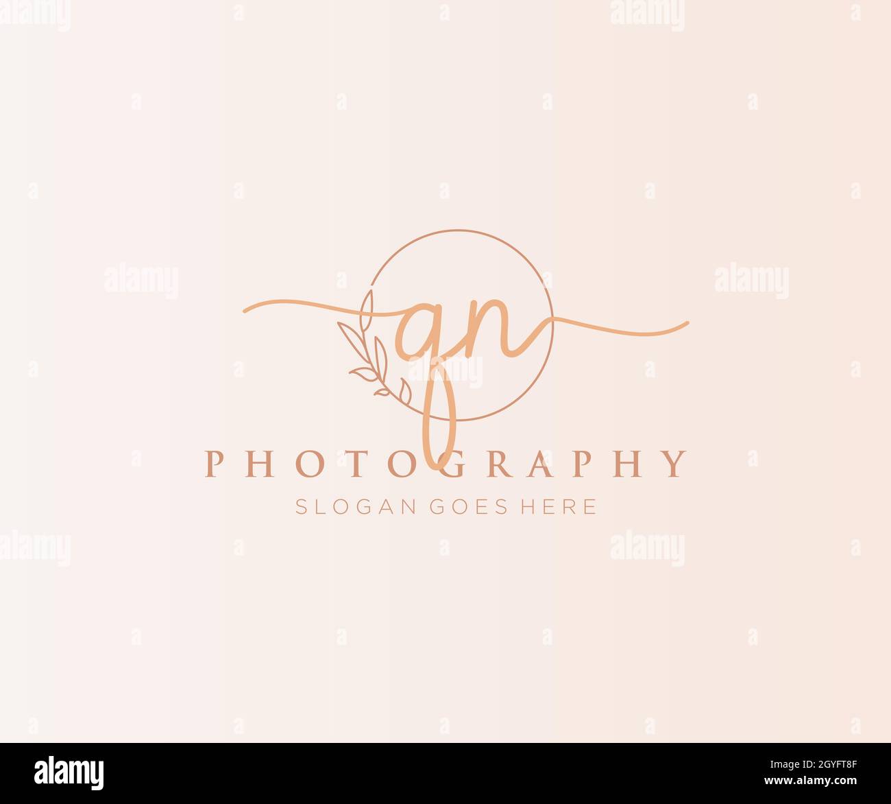 QN feminine logo. Usable for Nature, Salon, Spa, Cosmetic and Beauty ...
