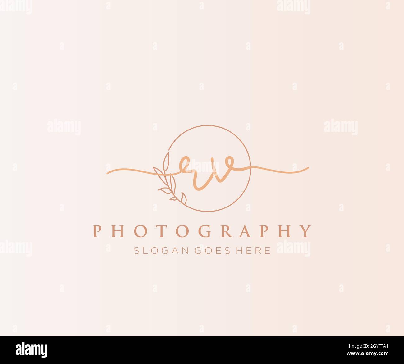 RV feminine logo. Usable for Nature, Salon, Spa, Cosmetic and Beauty ...