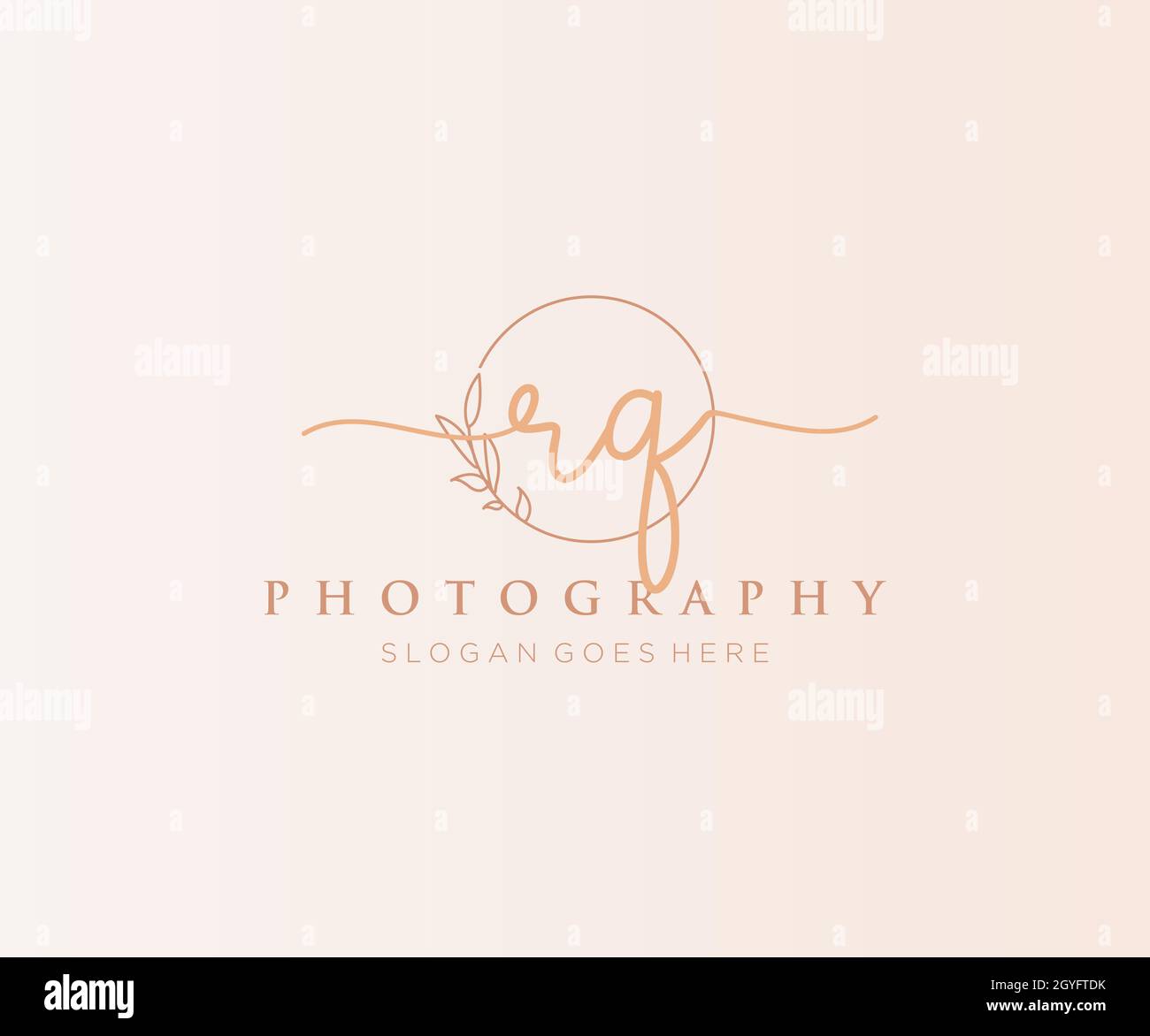 RQ feminine logo. Usable for Nature, Salon, Spa, Cosmetic and Beauty ...