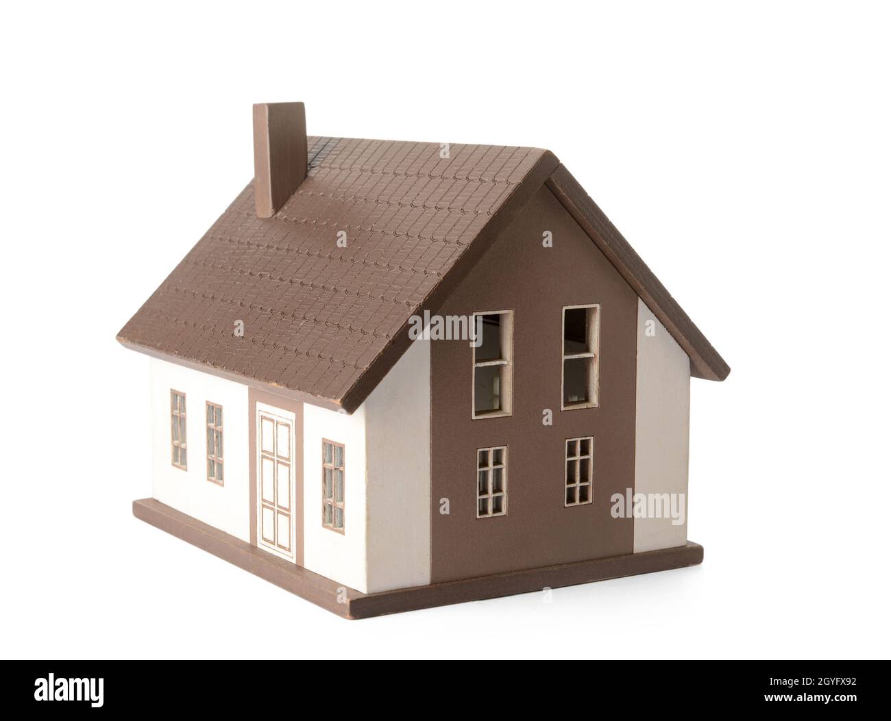 Model of house on white background Stock Photo - Alamy