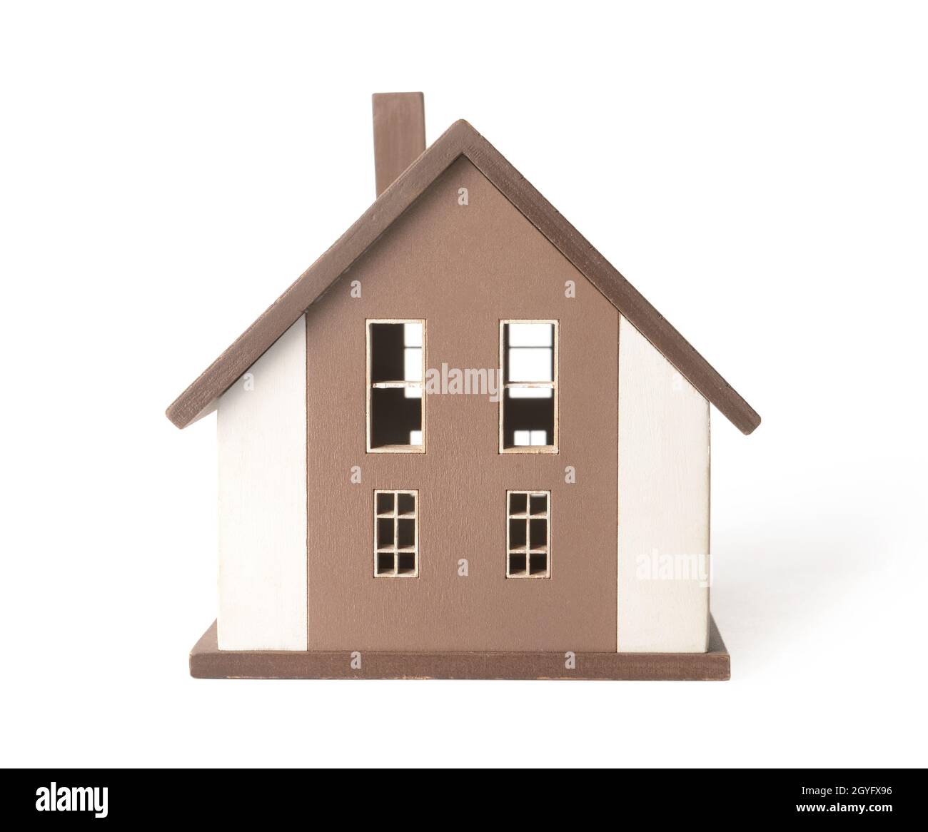 Model of house on white background Stock Photo - Alamy