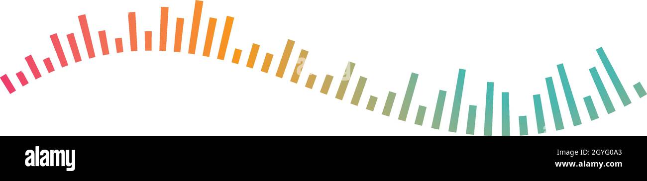 sound wave ilustration logo vector icon template Stock Vector