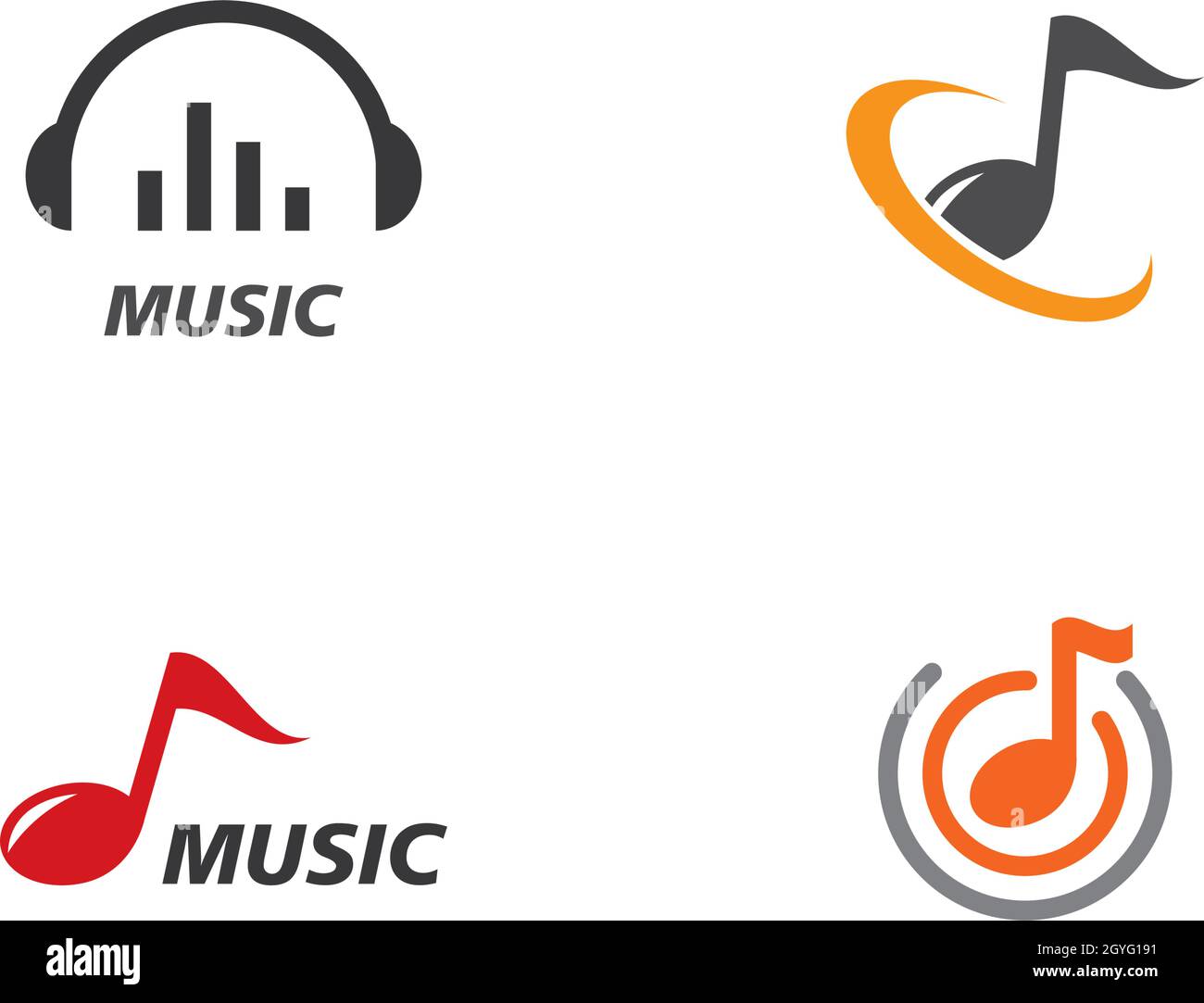 Music note Icon Vector template Stock Vector Image & Art - Alamy