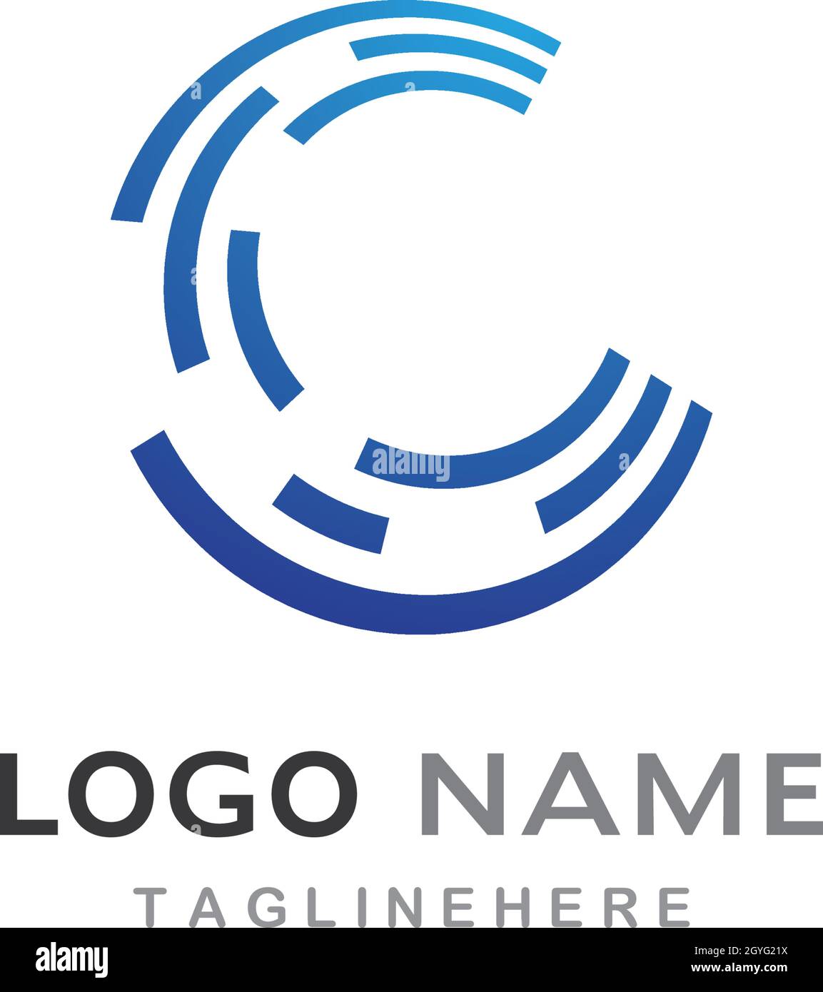 C logo Business technology template vector Stock Vector Image & Art - Alamy