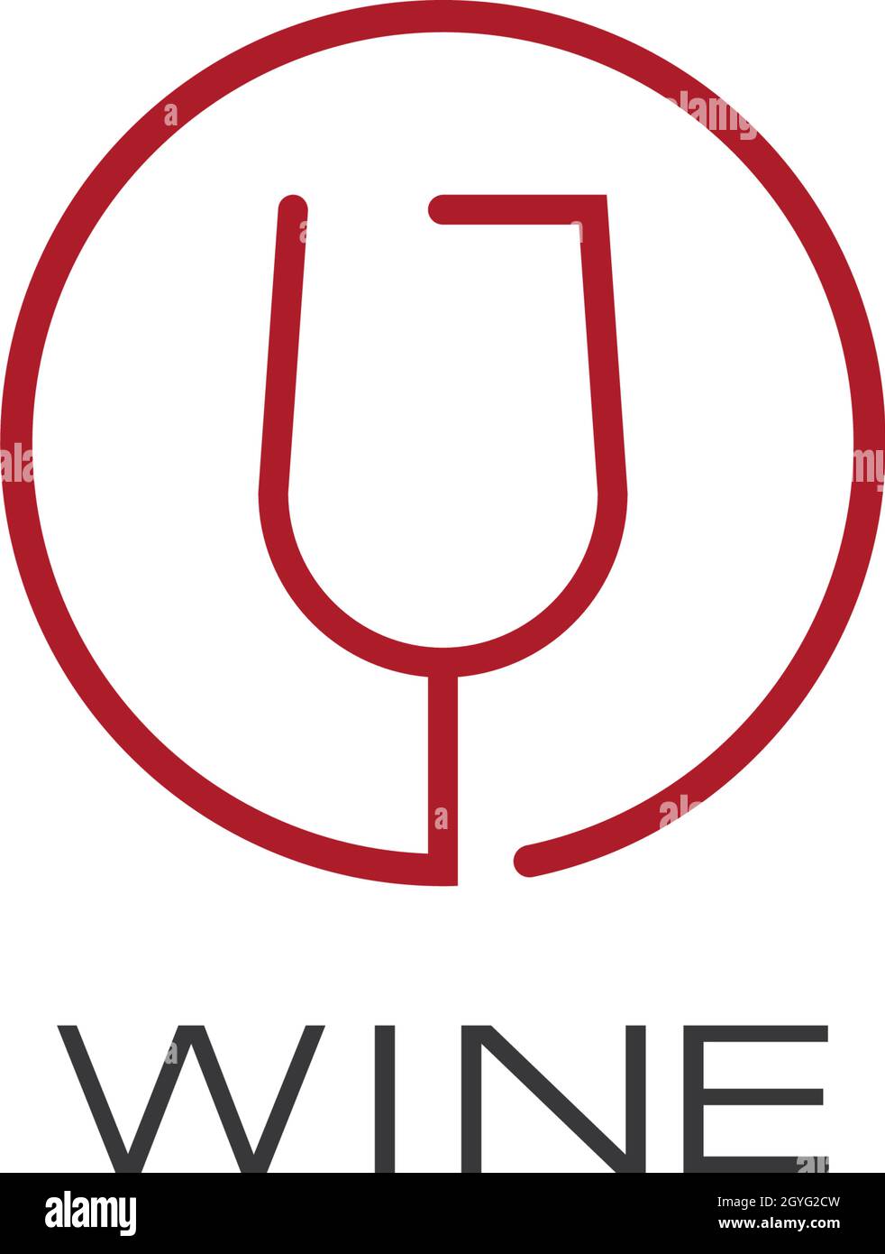 Wine Logo Template Stock Vector