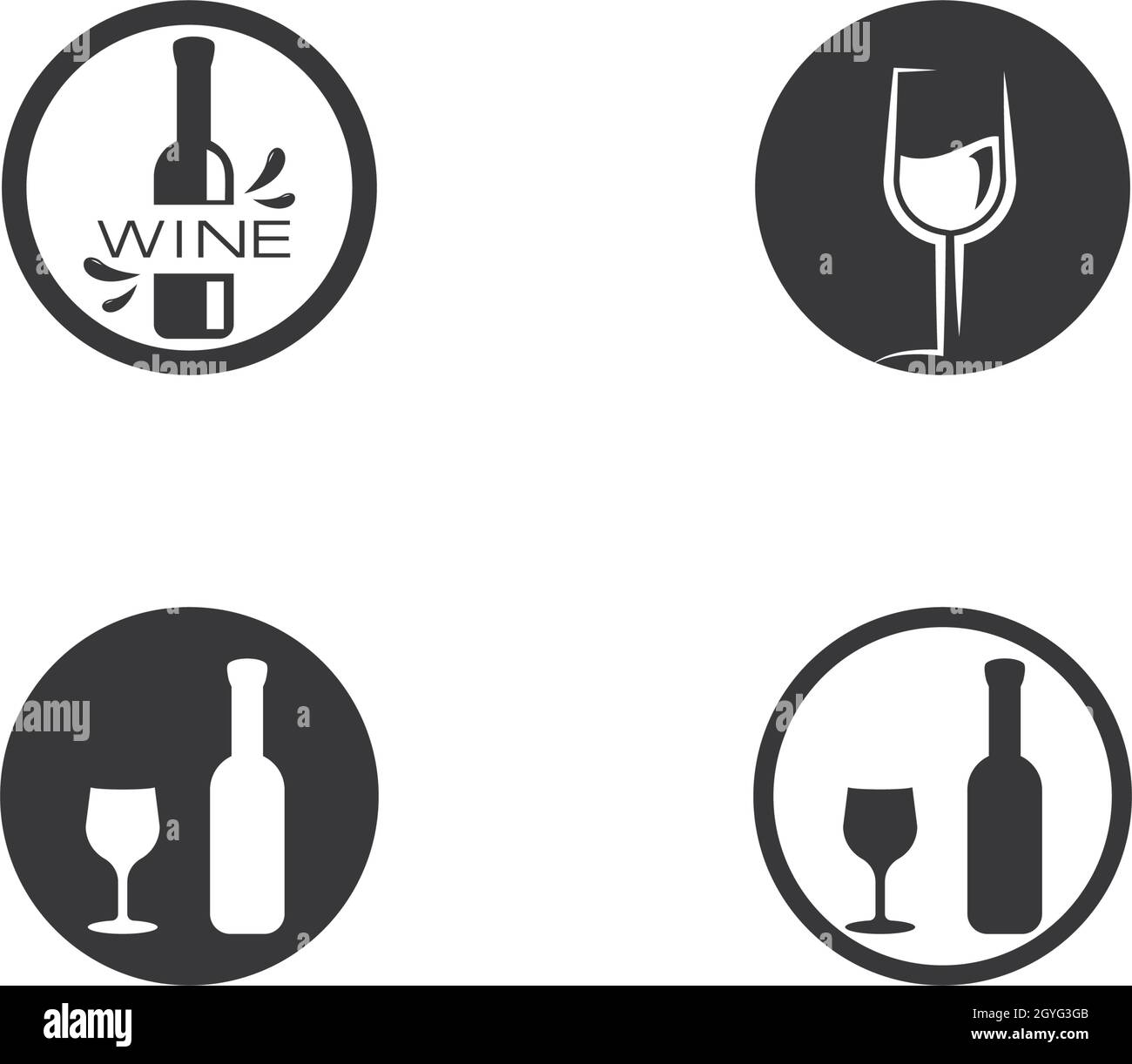 Wine glass Logo Template Stock Vector Image & Art Alamy
