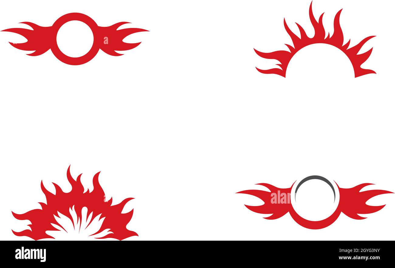 Fire flame ilustration vector Template Stock Vector Image & Art - Alamy