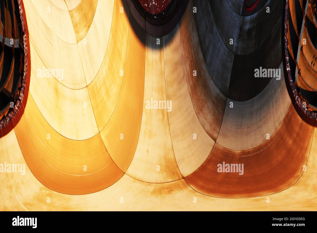 BELLOWS The hull of an old cruise ship is completely empty and hollow